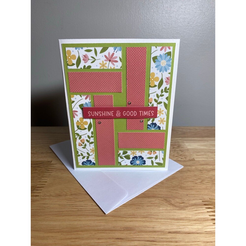 Handmade Summer Blank Greeting Card A2 & Envelope